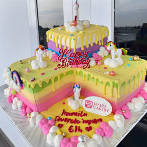 Custom Cake 2 Tingkat Tema Little Pony by Jasira Cakery