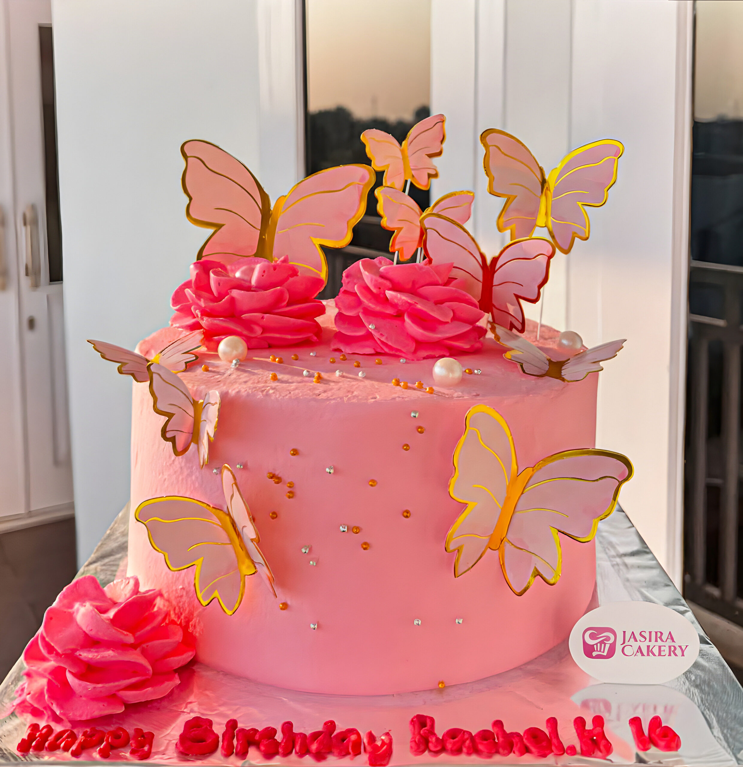 Custom Cake Butterfly by Jasira Cakery