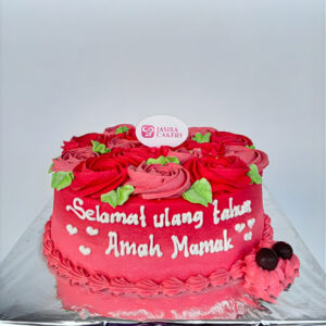Custom Cake Tema Mawar by Jasira Cakery