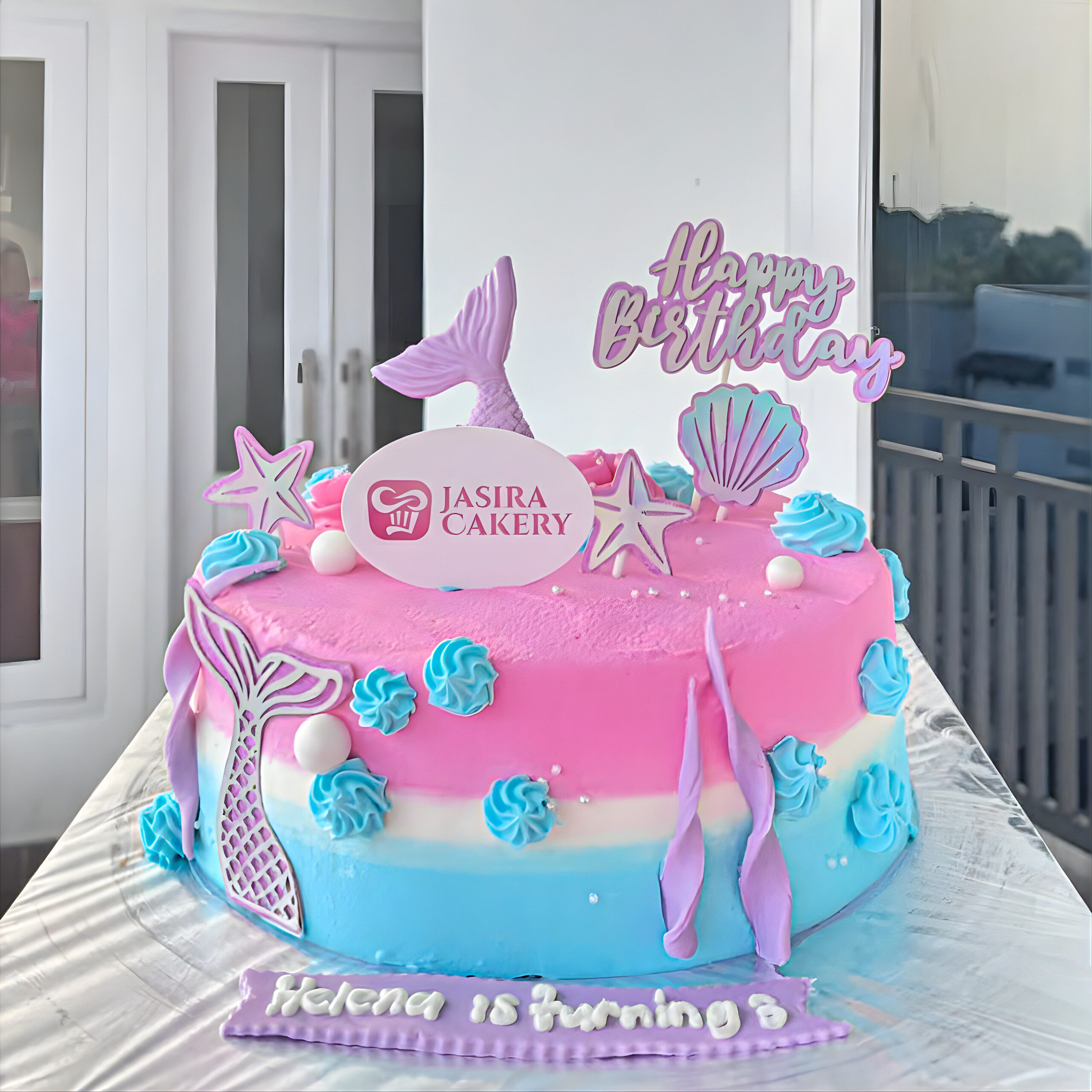 Custom Cake Tema Mermaid by Jasira Cakery