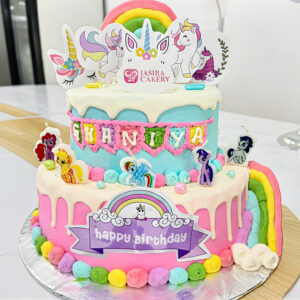 Custom Cake 2 Tingkat Tema Little Pony by Jasira Cakery